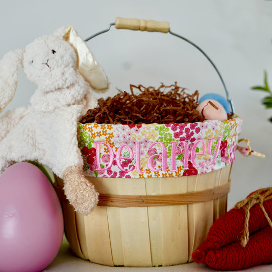 Personalized Easter Basket, Picnic Florals, PM