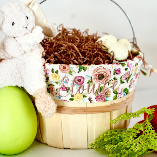 Personalized Easter Basket, Sweet Spring Floral, PM