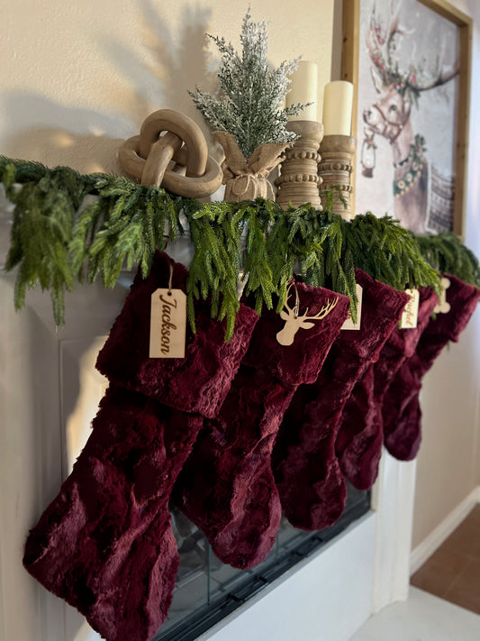 Merlot Christmas Stocking - Personalized