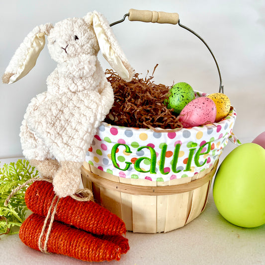 Personalized Easter Basket, Dots Multi, PM