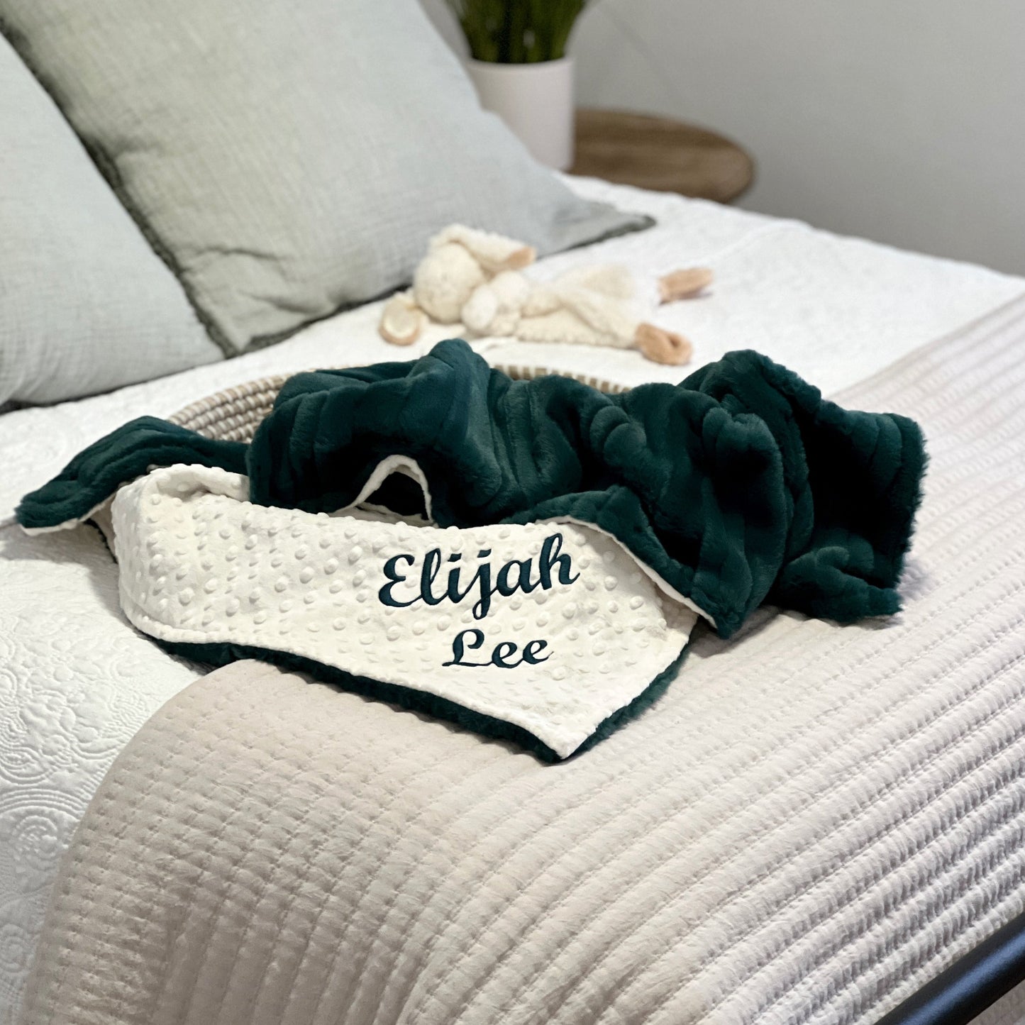 Vienna Spruce Minky Baby Blanket - Personalized