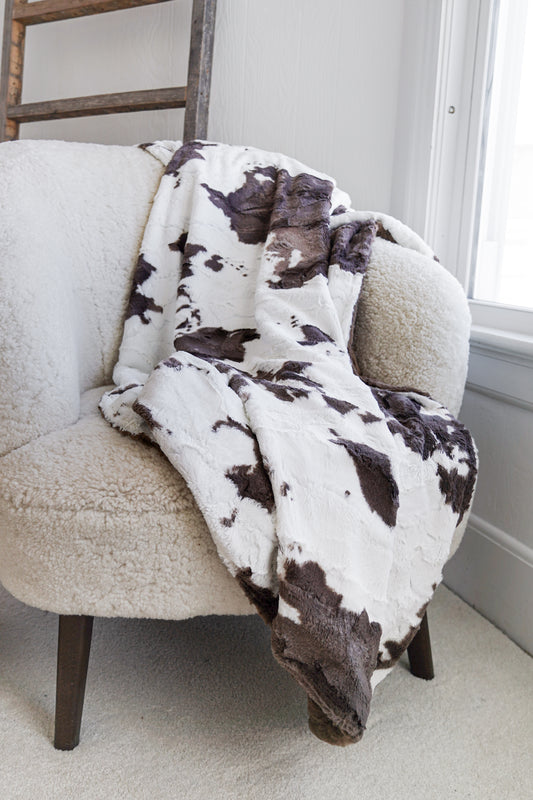 Brownie Calf Adult Throw Blanket - Ultra Soft Minky Blanket