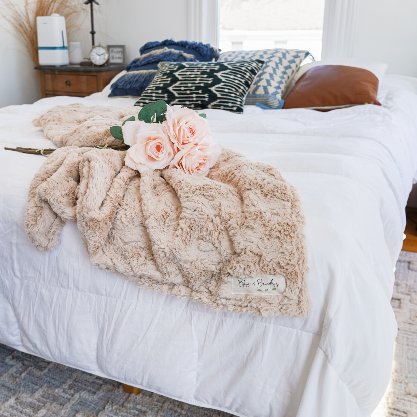 Latte Glacier Adult Throw Blanket