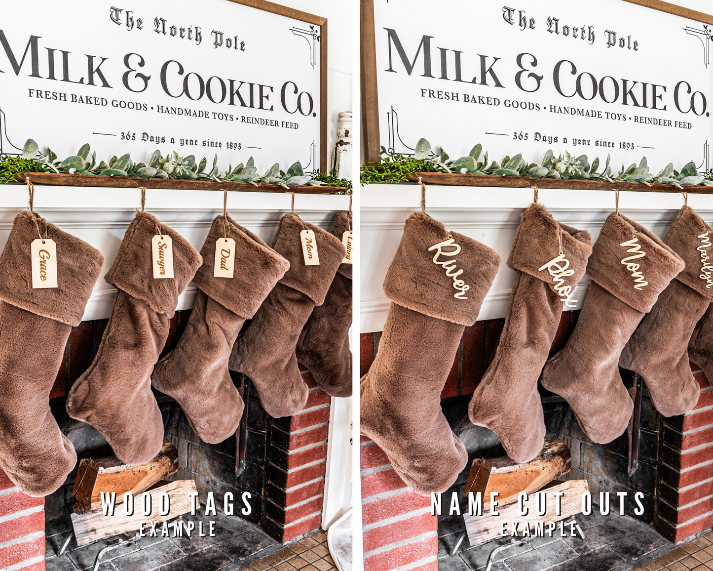 Red Buffalo Check Plaid Christmas Stocking - Personalized