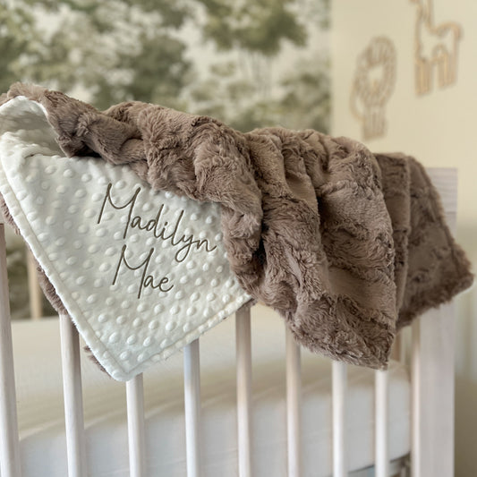 Simply Taupe Minky - Personalized