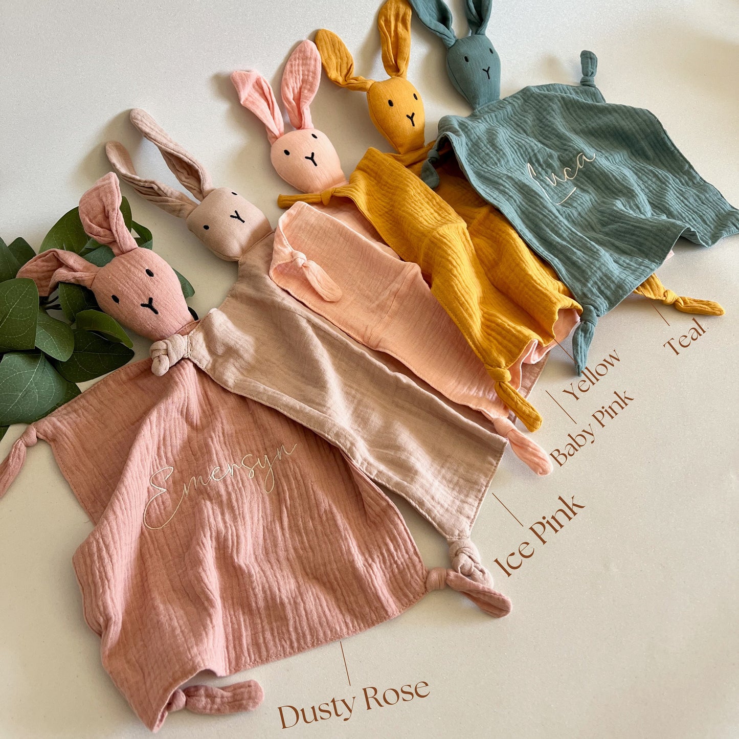 Personalized Bunny Lovey, Baby Shower, Small Security Blanket, Personalized Blanket, Security Blanket, Embroidered Baby Gift