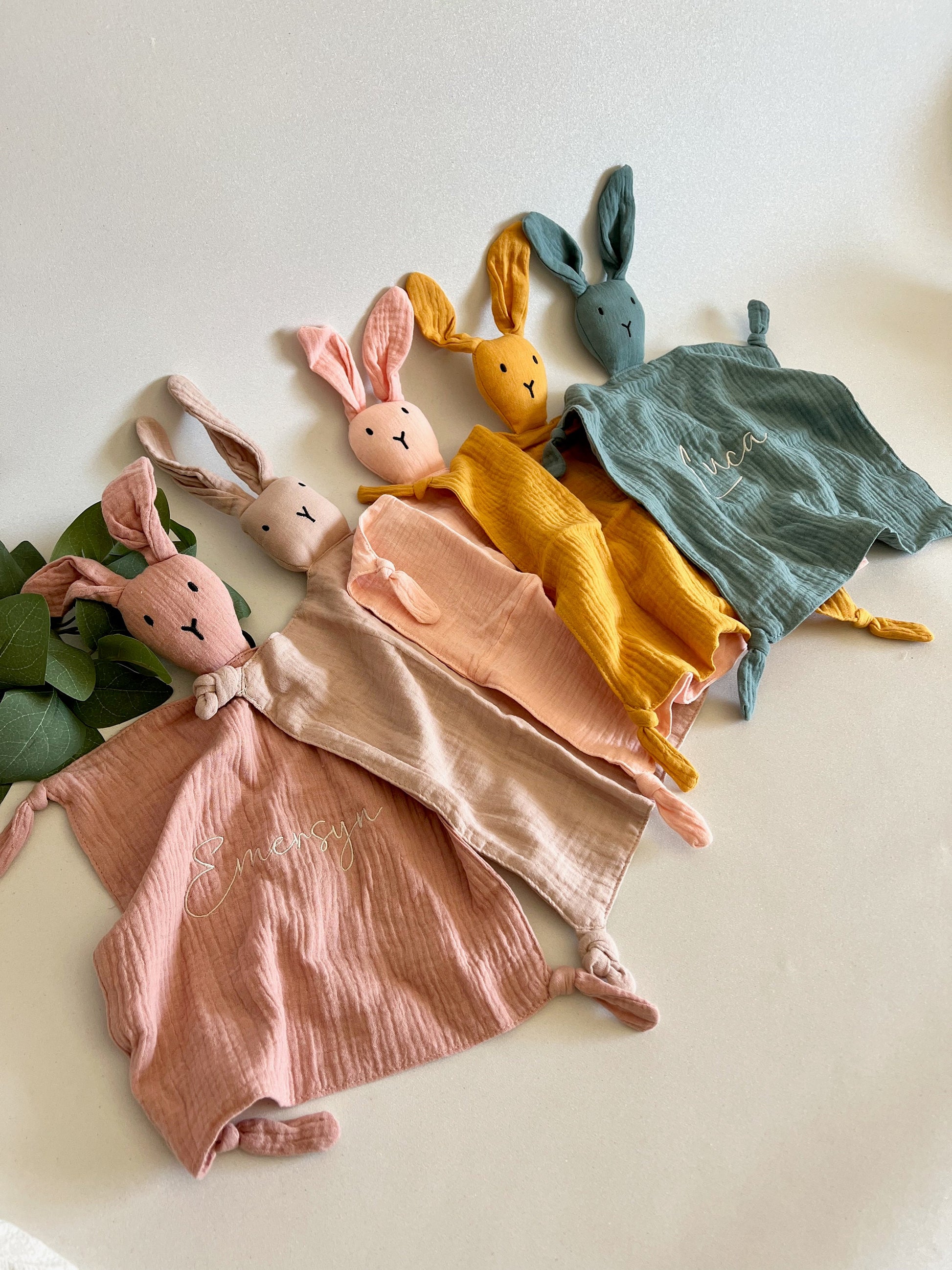 Personalized Bunny Lovey, Baby Shower, Small Security Blanket, Personalized Blanket, Security Blanket, Embroidered Baby Gift