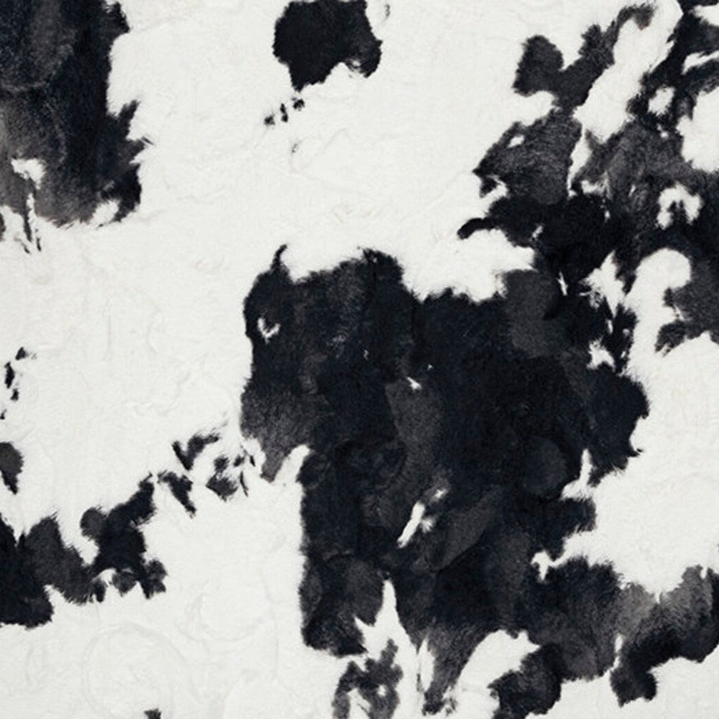 Embroidered Cow Bessie Calf with Ivory Seal Minky Baby Blanket - Personalized