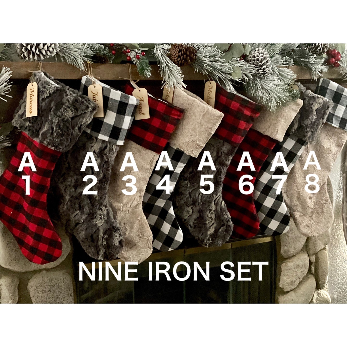 Buffalo Check Plaid Christmas Stocking - Personalized