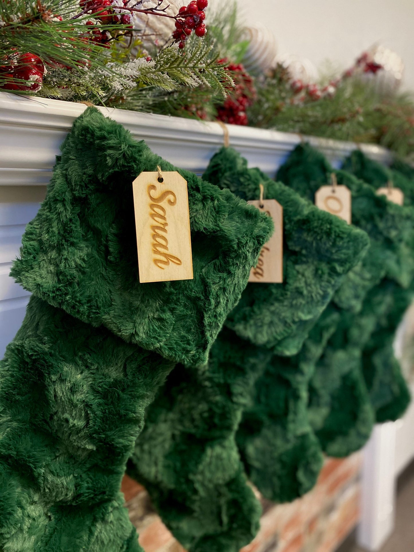 Green Christmas Stocking - Personalized