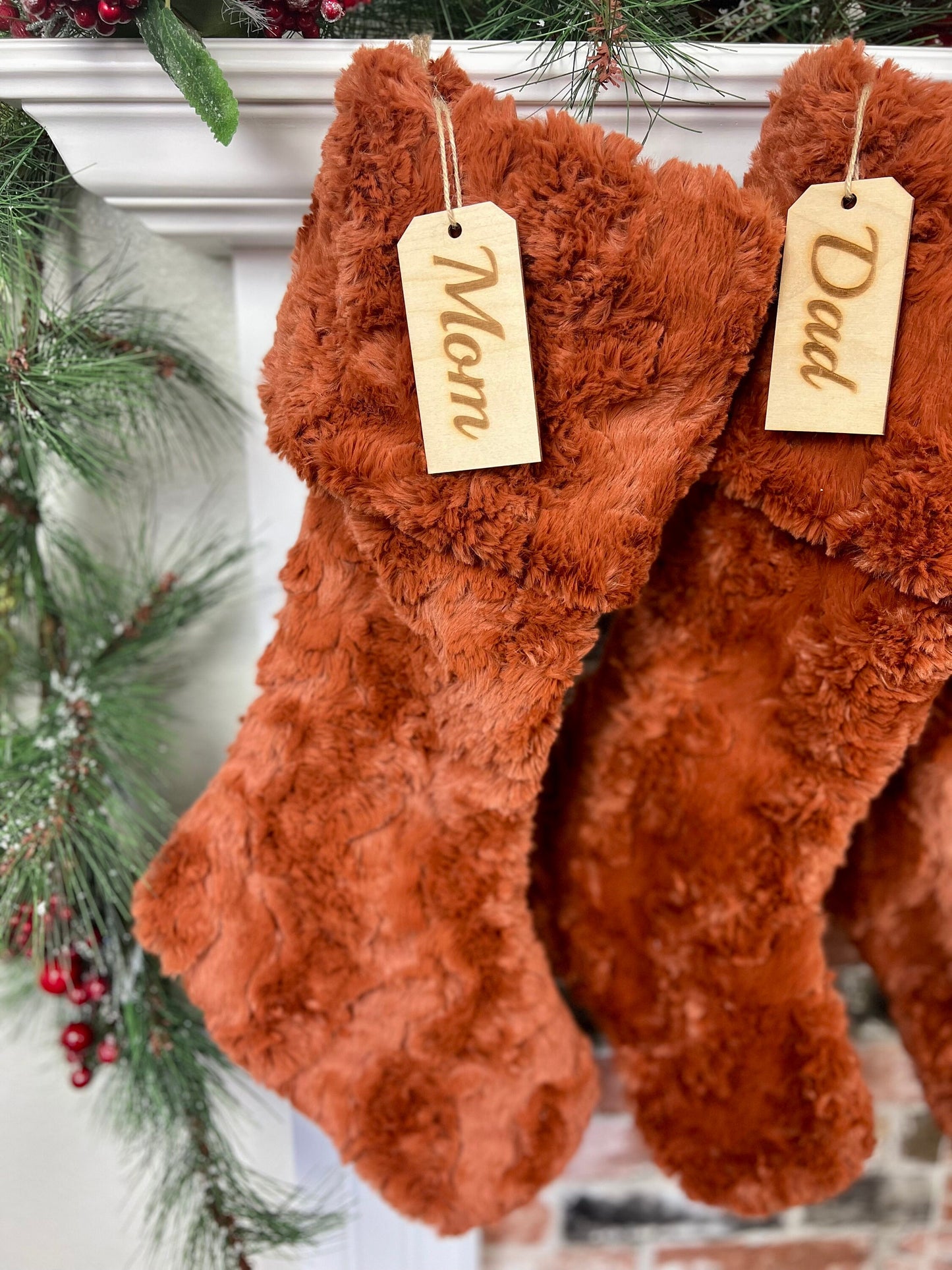 Rust Glacier Christmas Stocking - Personalized