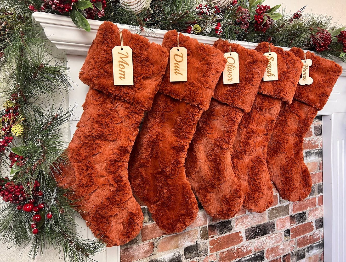 Rust Glacier Christmas Stocking - Personalized