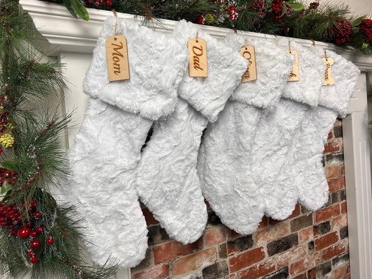 White Glacier Christmas Stocking - Personalized