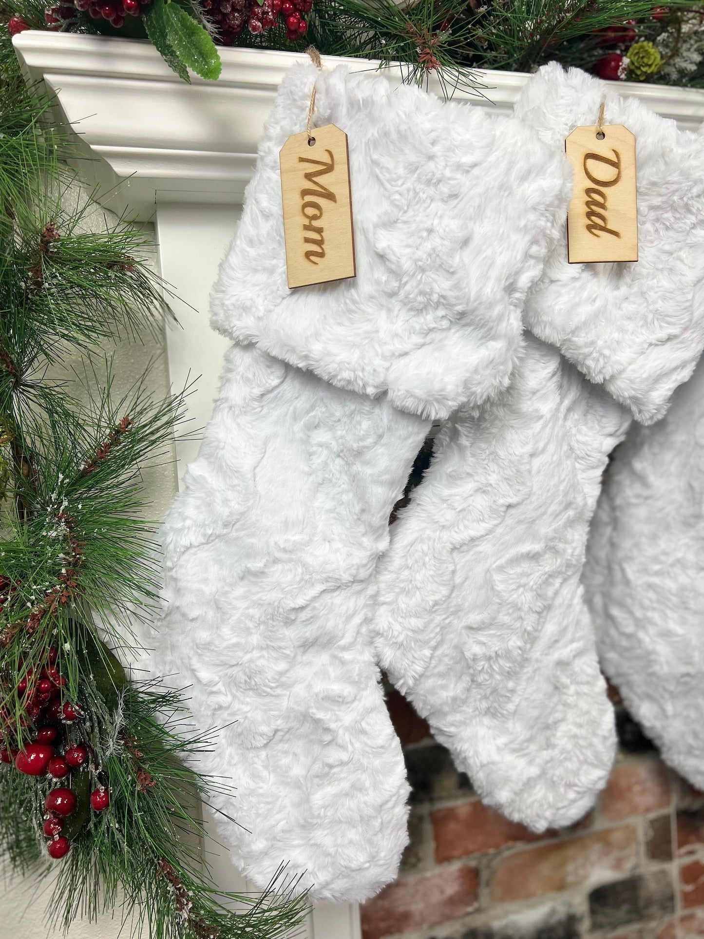 White Glacier Christmas Stocking - Personalized