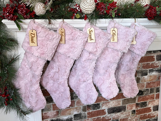 Ice Pink Christmas Stocking - Personalized