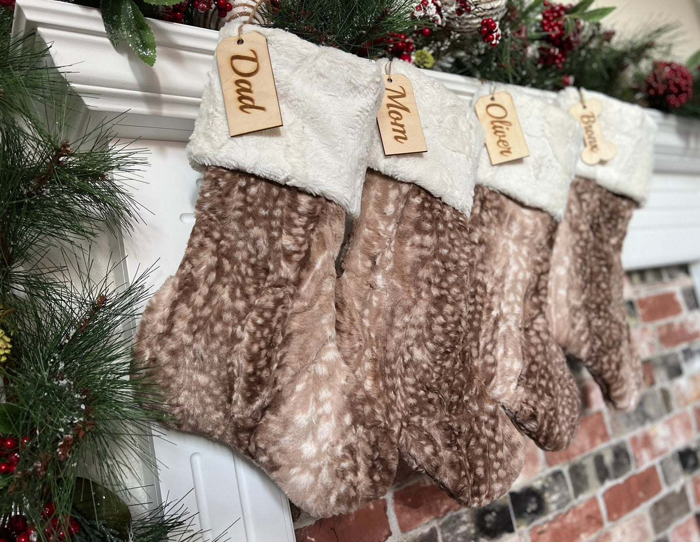 Fawn Christmas Stocking - Personalized