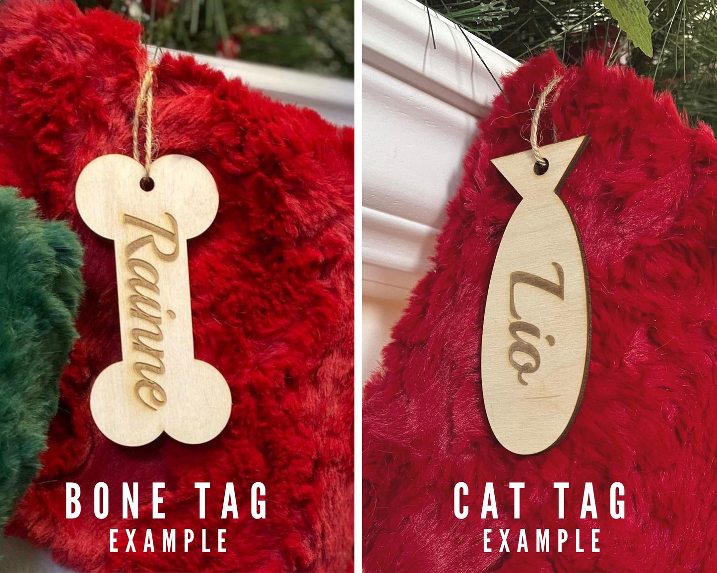 Moss Green Christmas Stocking - Personalized