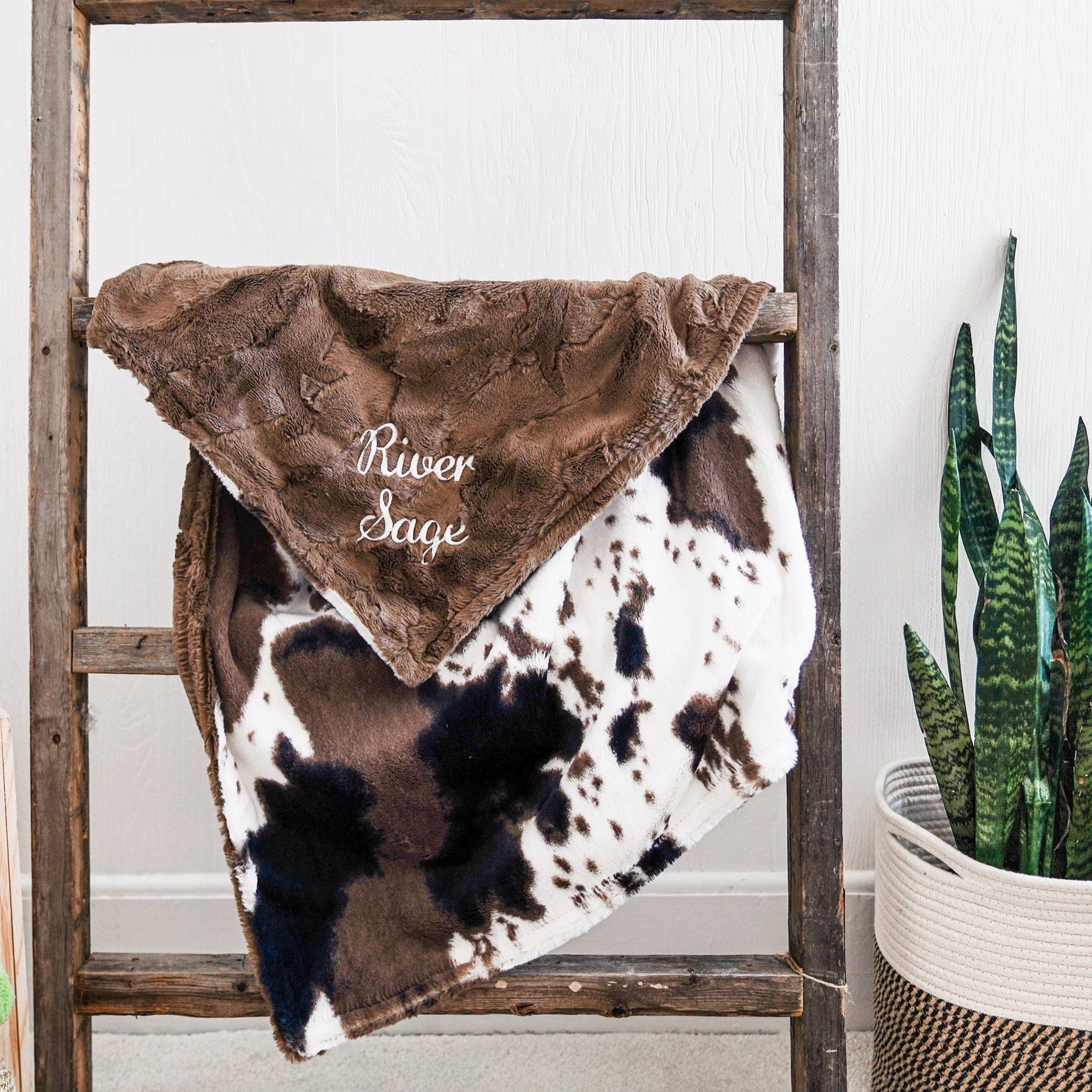 Faux 2024 cowhide blanket