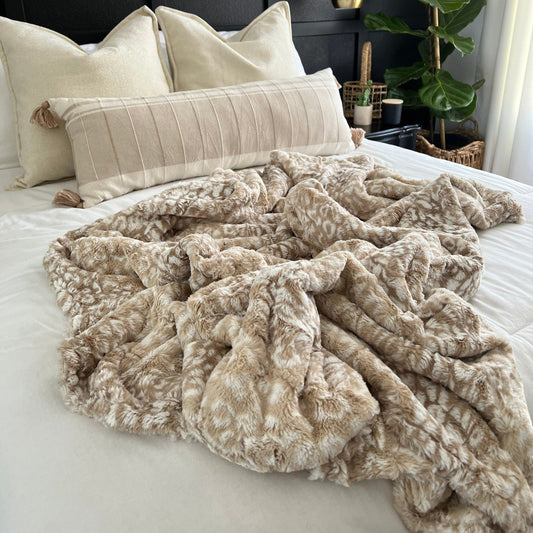 Ocelot Biscotti Adult Minky Throw Blanket