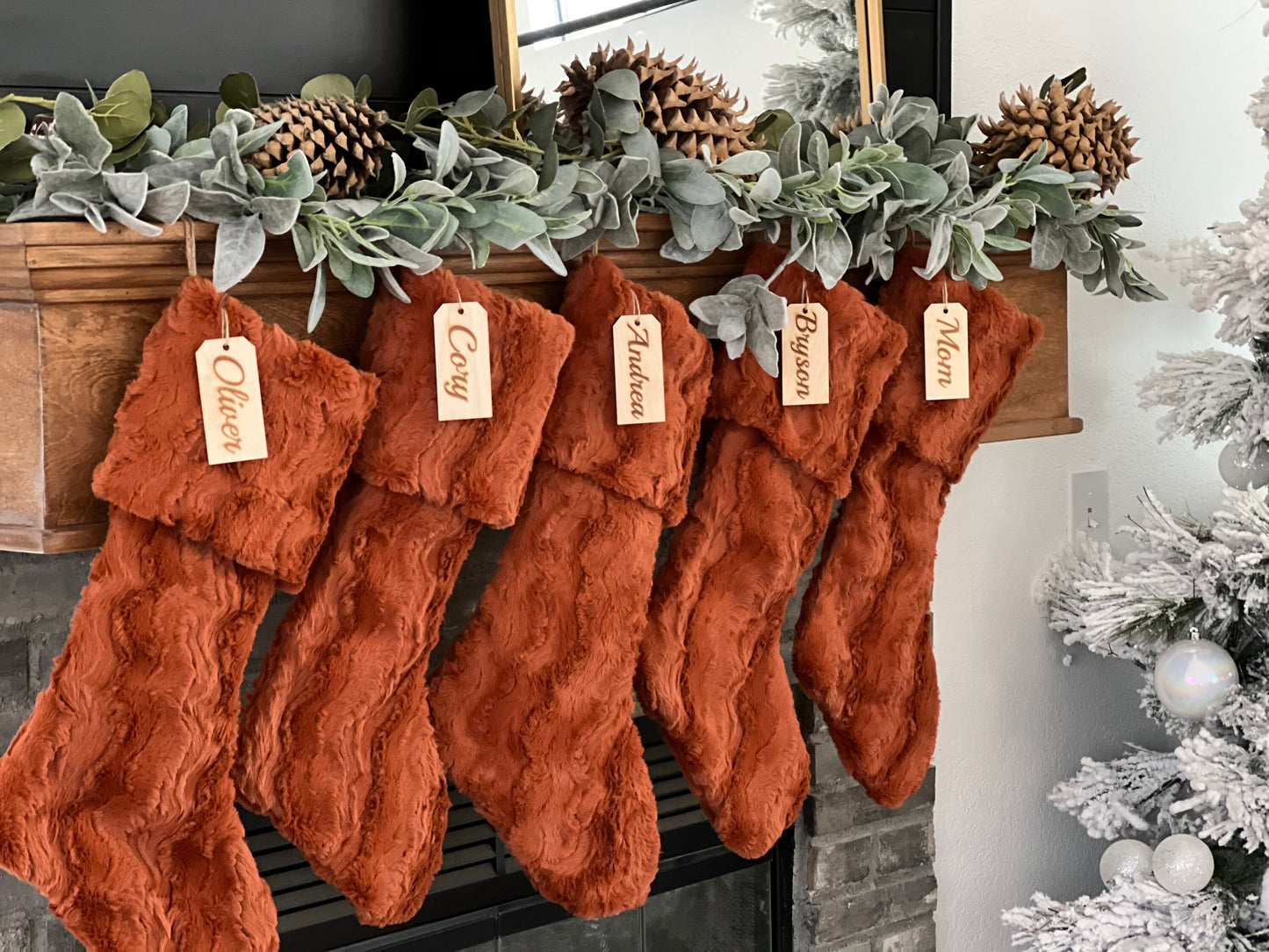Rust Glacier Christmas Stocking - Personalized