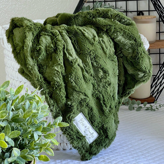 Moss Green Glacier Adult Throw Blanket