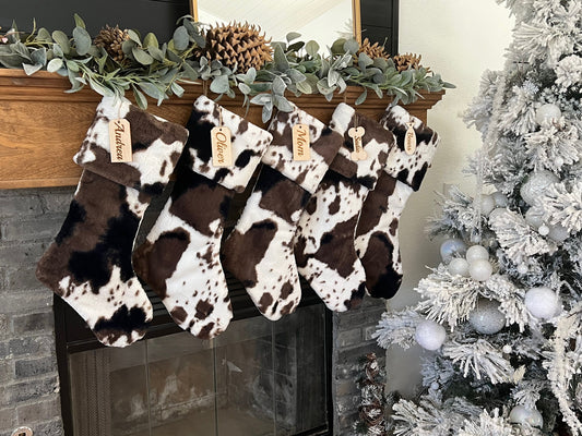 Cow Mud Pie Pony Christmas Stocking - Personalized