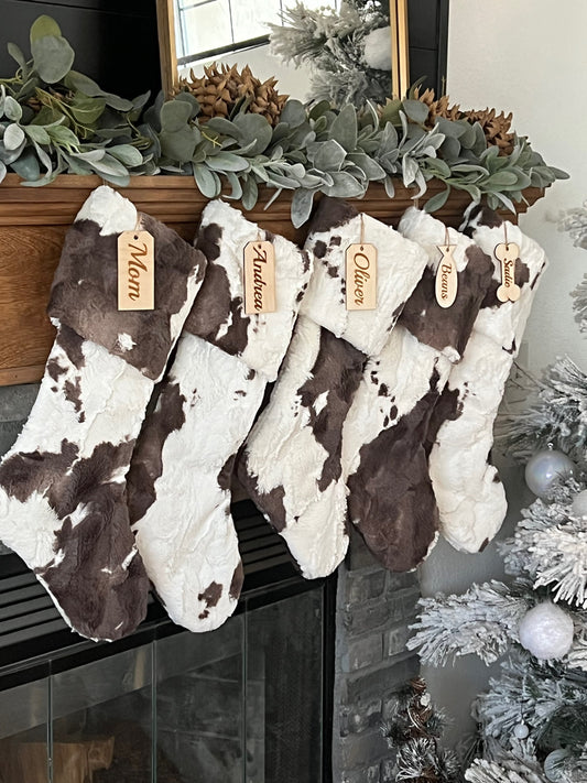 Brownie Cow Calf Christmas Stocking - Personalized