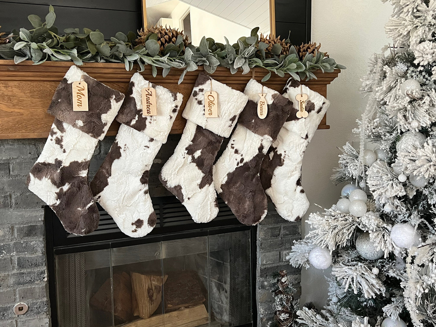 Brownie Cow Calf Christmas Stocking - Personalized