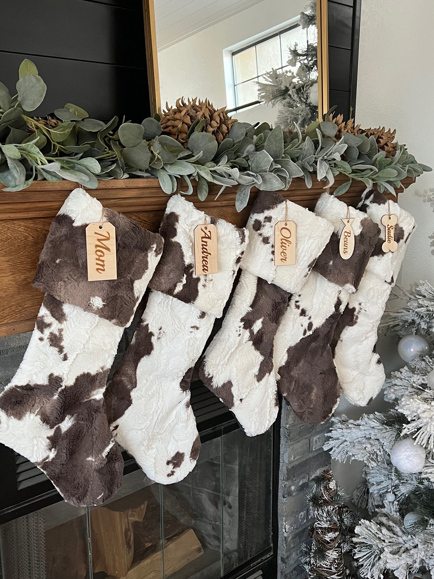 Brownie Cow Calf Christmas Stocking - Personalized