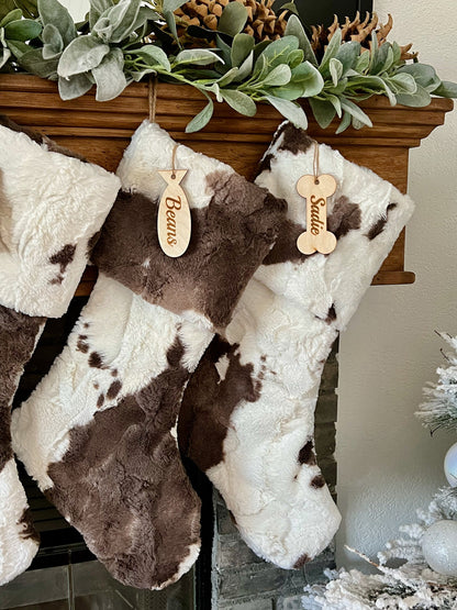 Brownie Cow Calf Christmas Stocking - Personalized