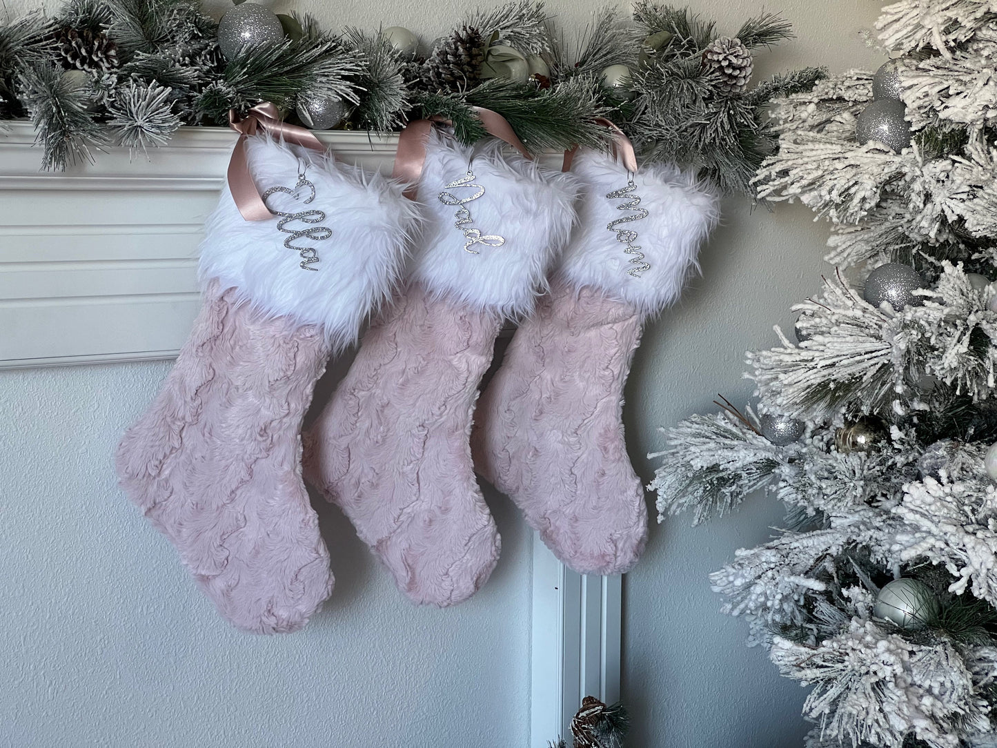 Ice Pink Rosewater Christmas Stocking - Personalized