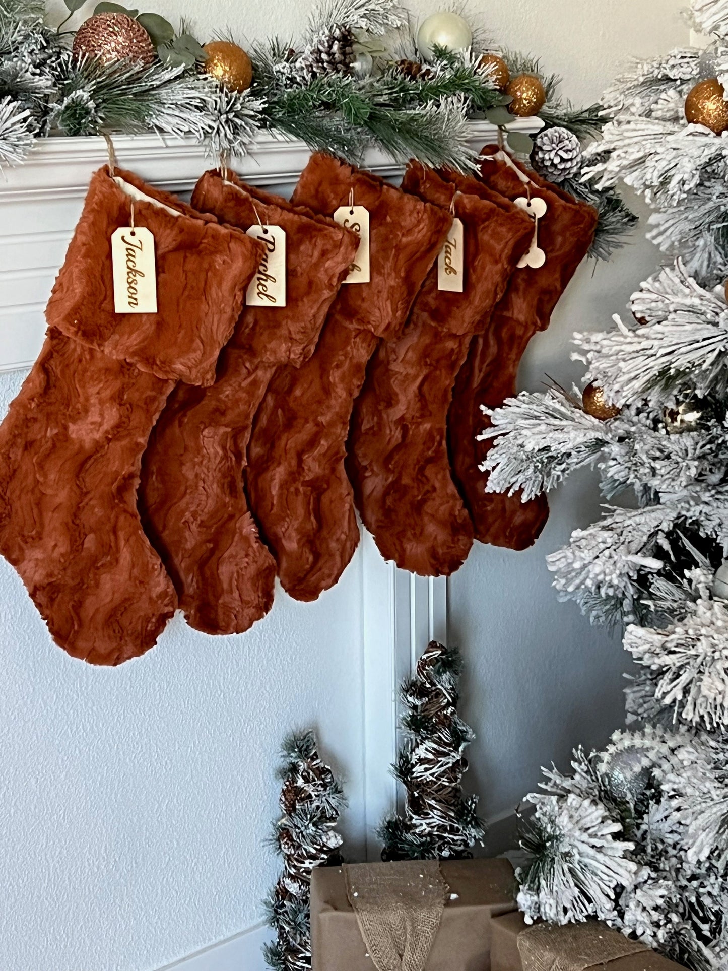 Ginger Rust Christmas Stocking - Personalized