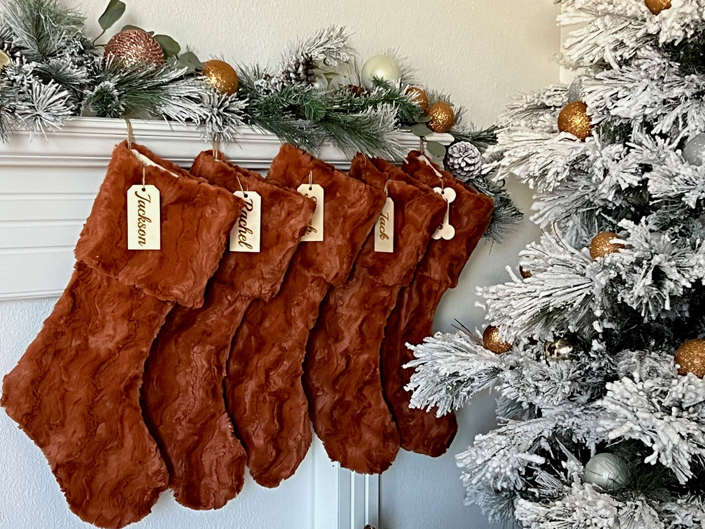 Ginger Rust Christmas Stocking - Personalized