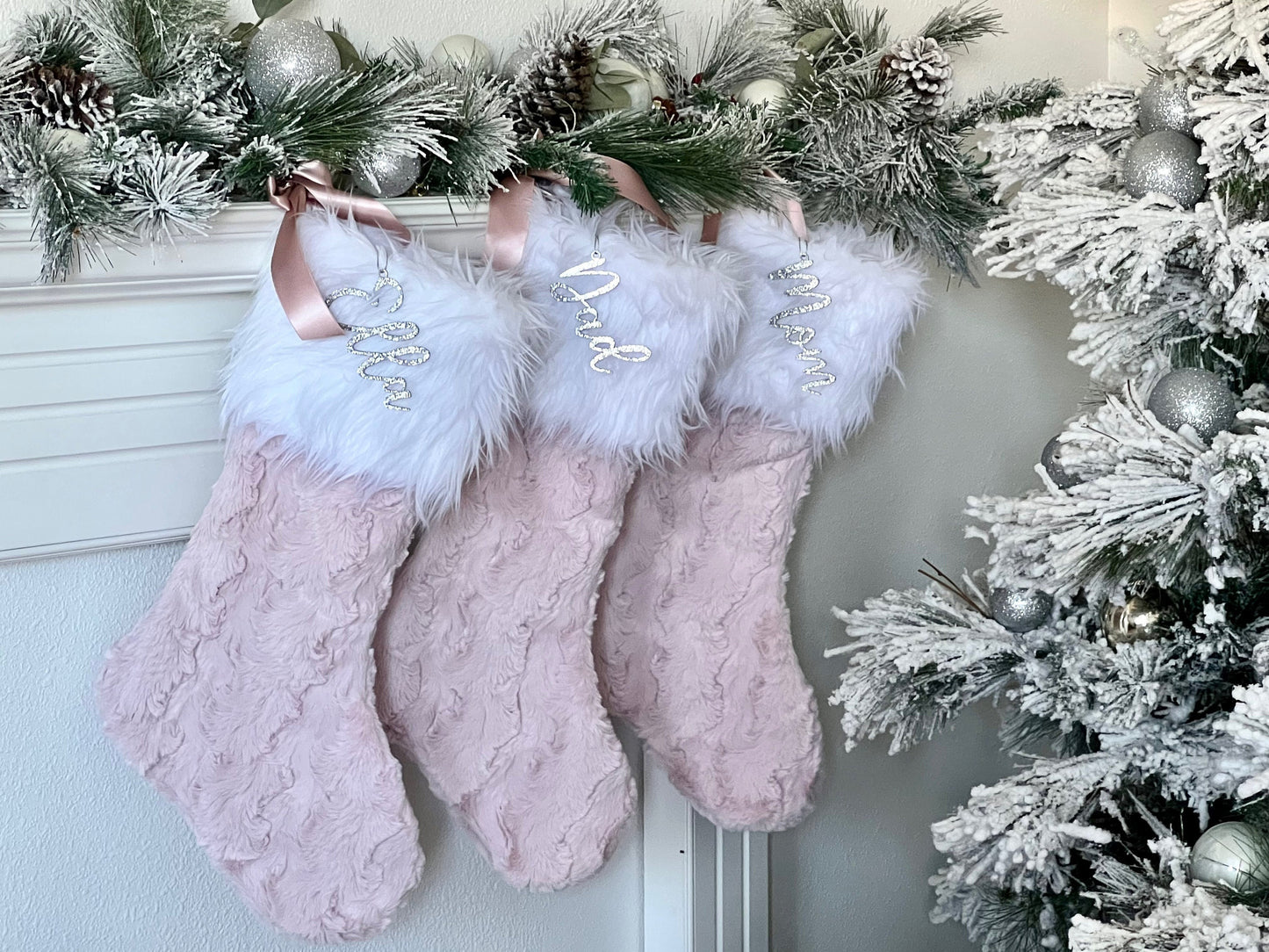 Ice Pink Rosewater Christmas Stocking - Personalized