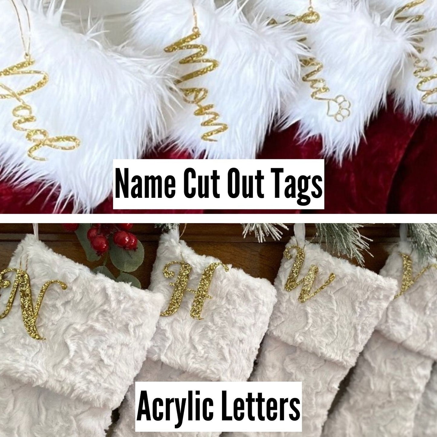 Lavender Light Purple Christmas Stocking - Personalized