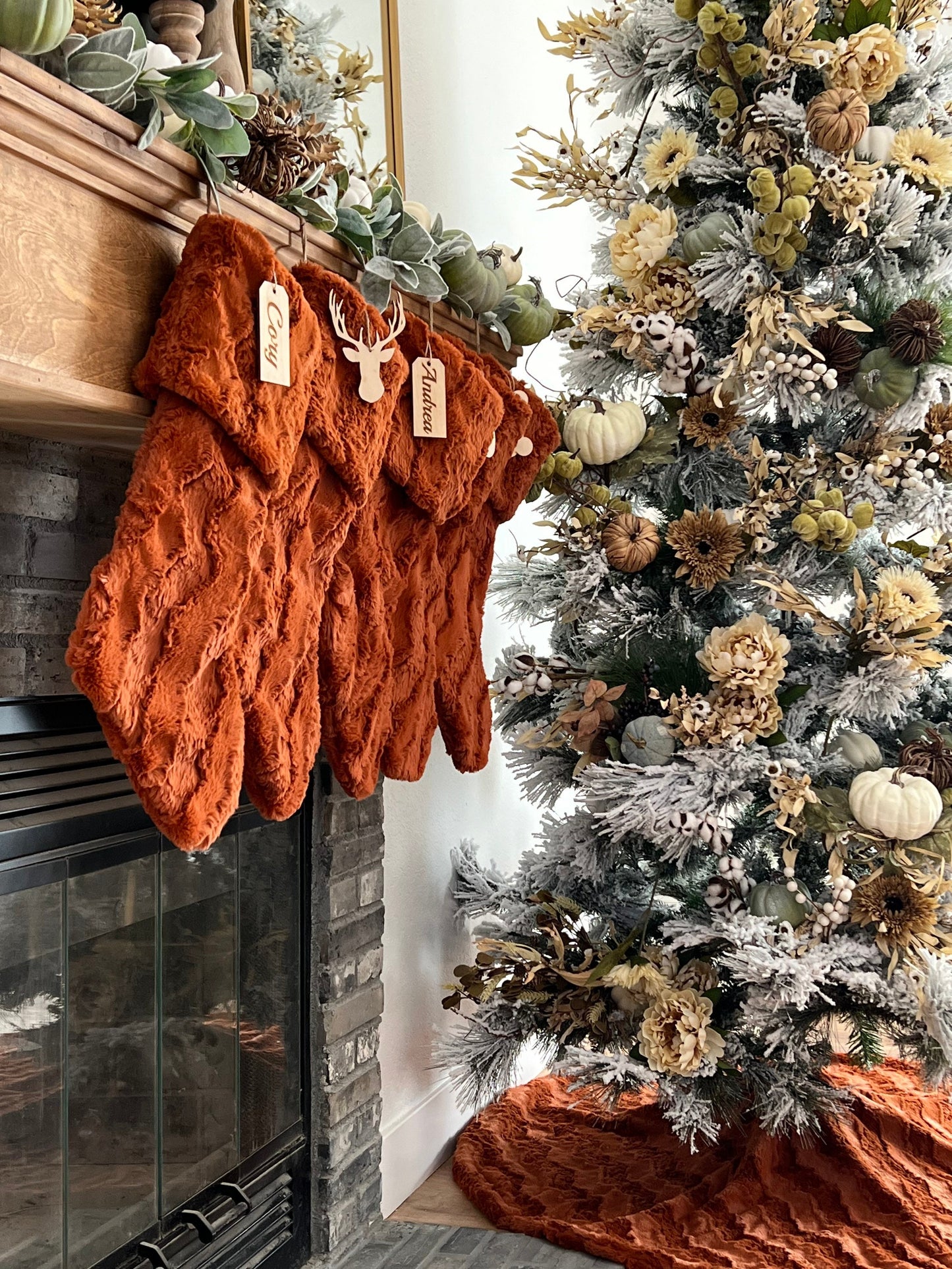 Ginger Rust Christmas Stocking - Personalized