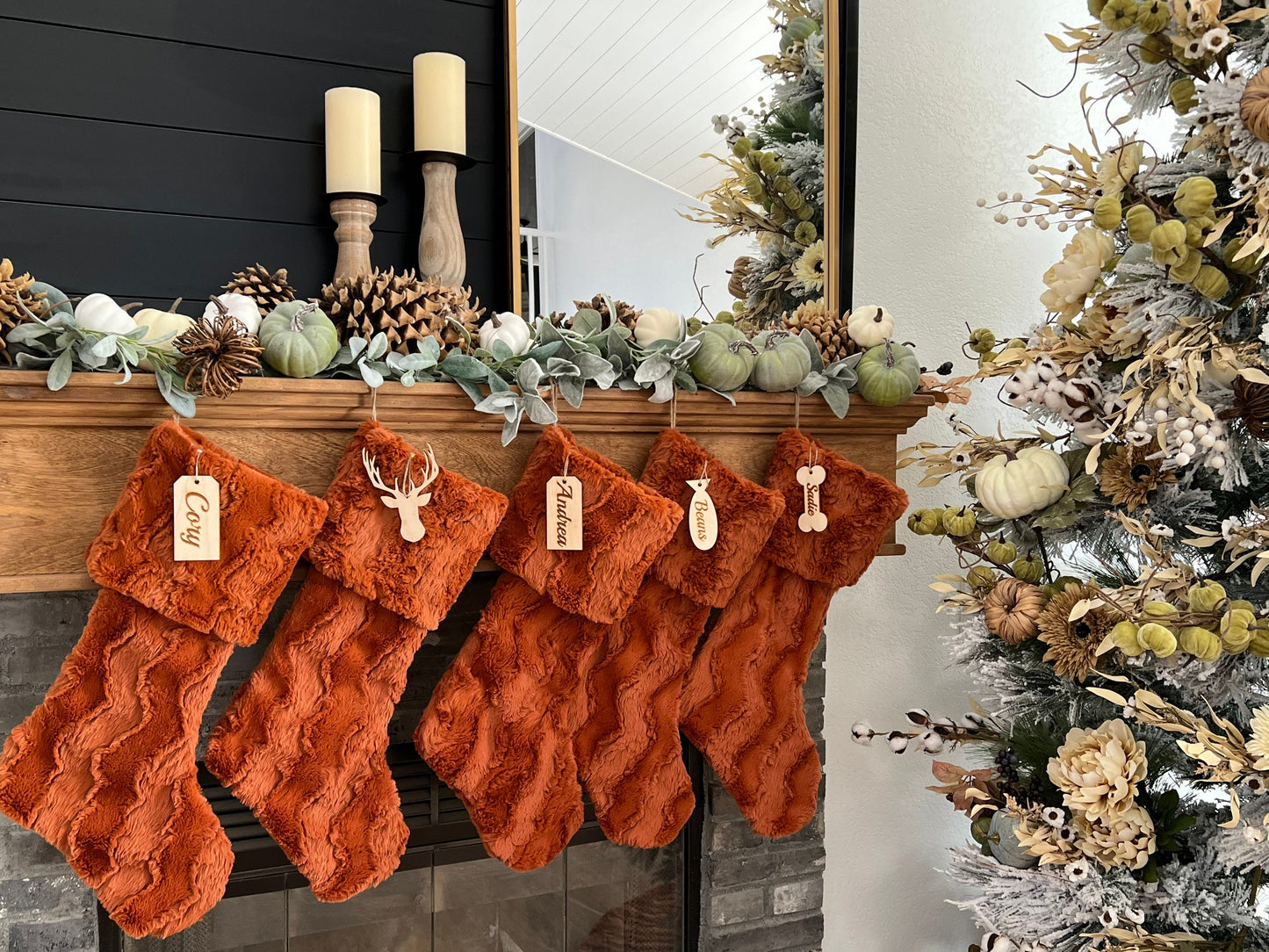 Ginger Rust Christmas Stocking - Personalized