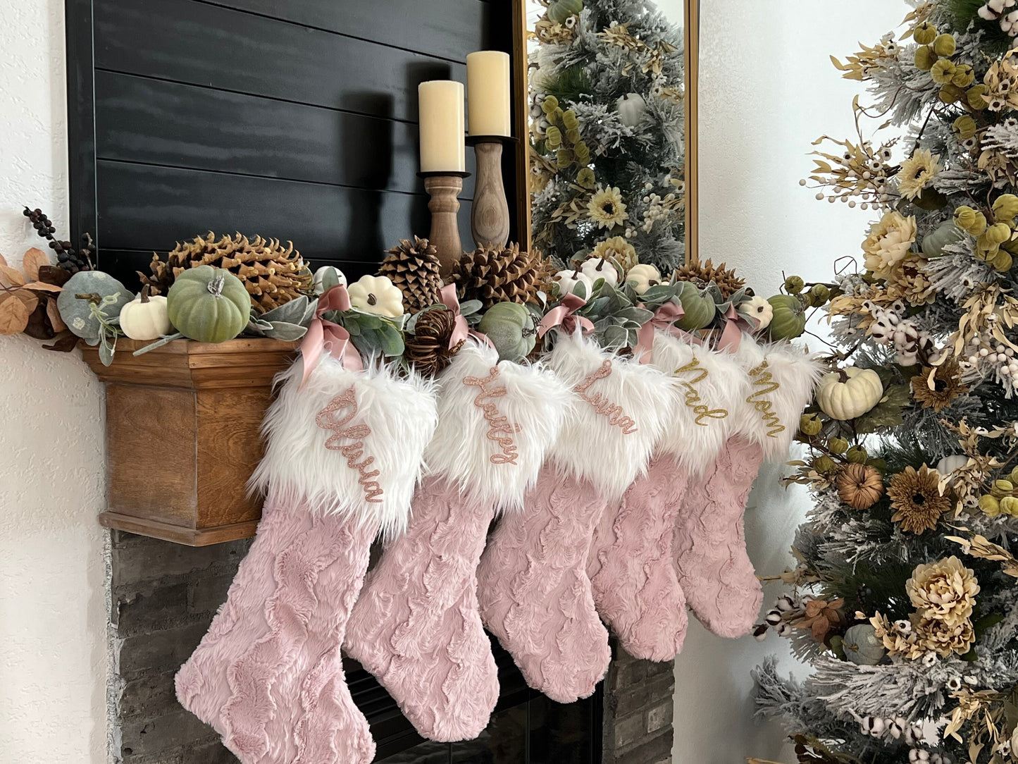 Ice Pink Rosewater Christmas Stocking - Personalized