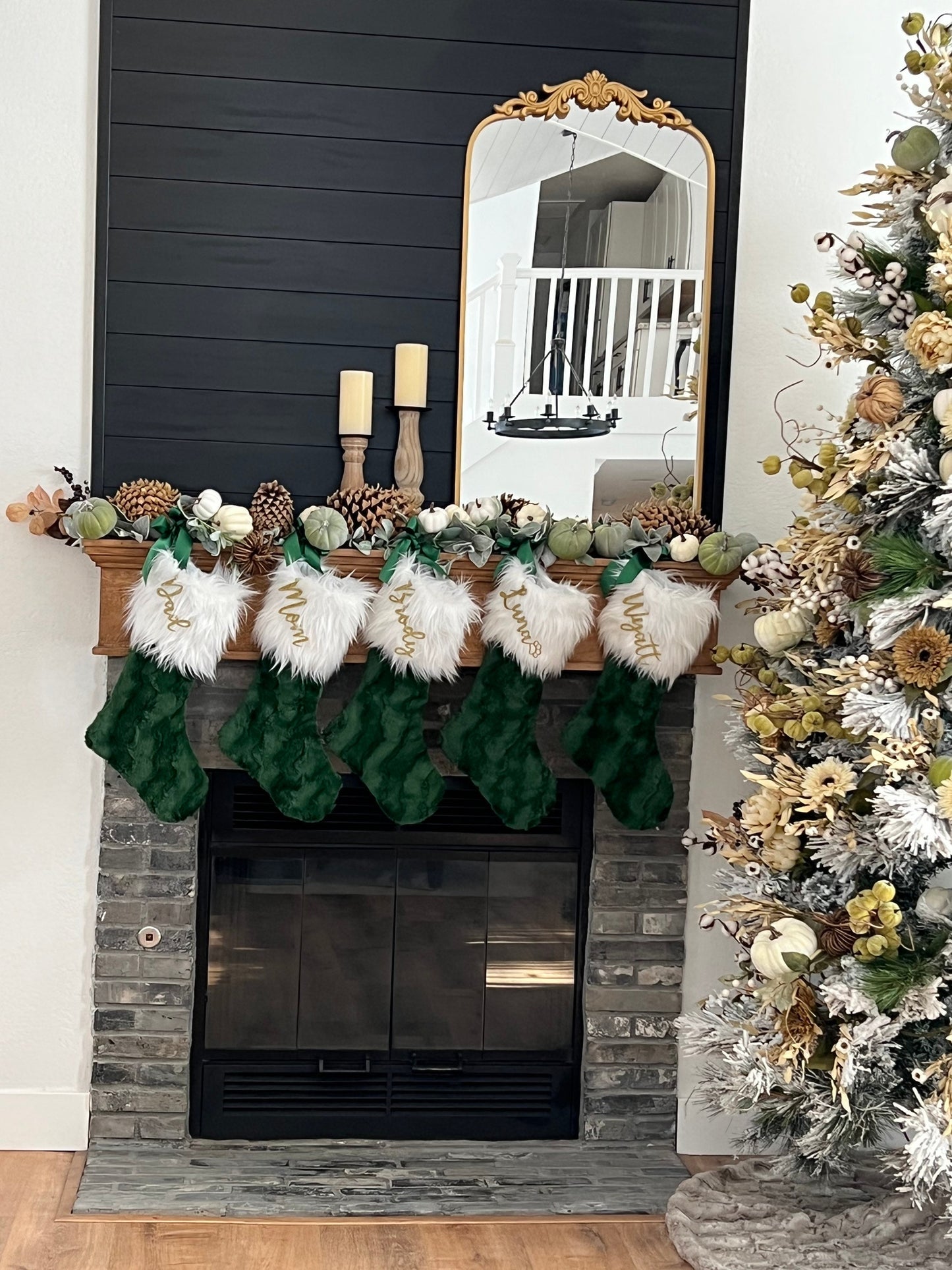 Green Christmas Stocking - Personalized