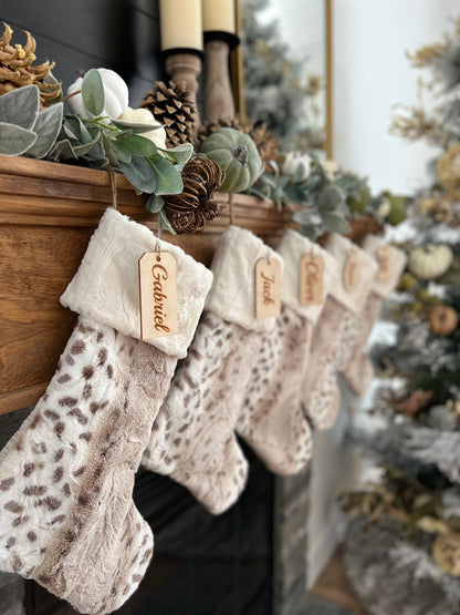 Arctic Lynx Christmas Stocking - Personalized