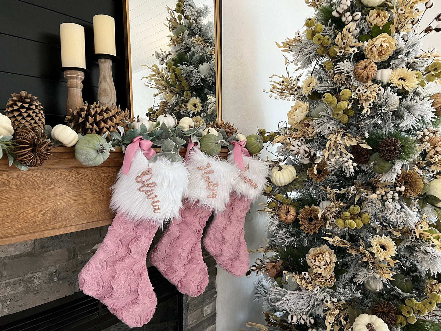 Woodrose Glacier Christmas Stocking - Personalized