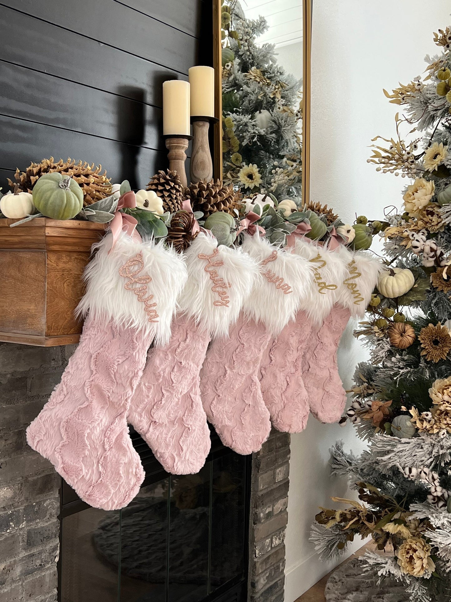 Ice Pink Rosewater Christmas Stocking - Personalized