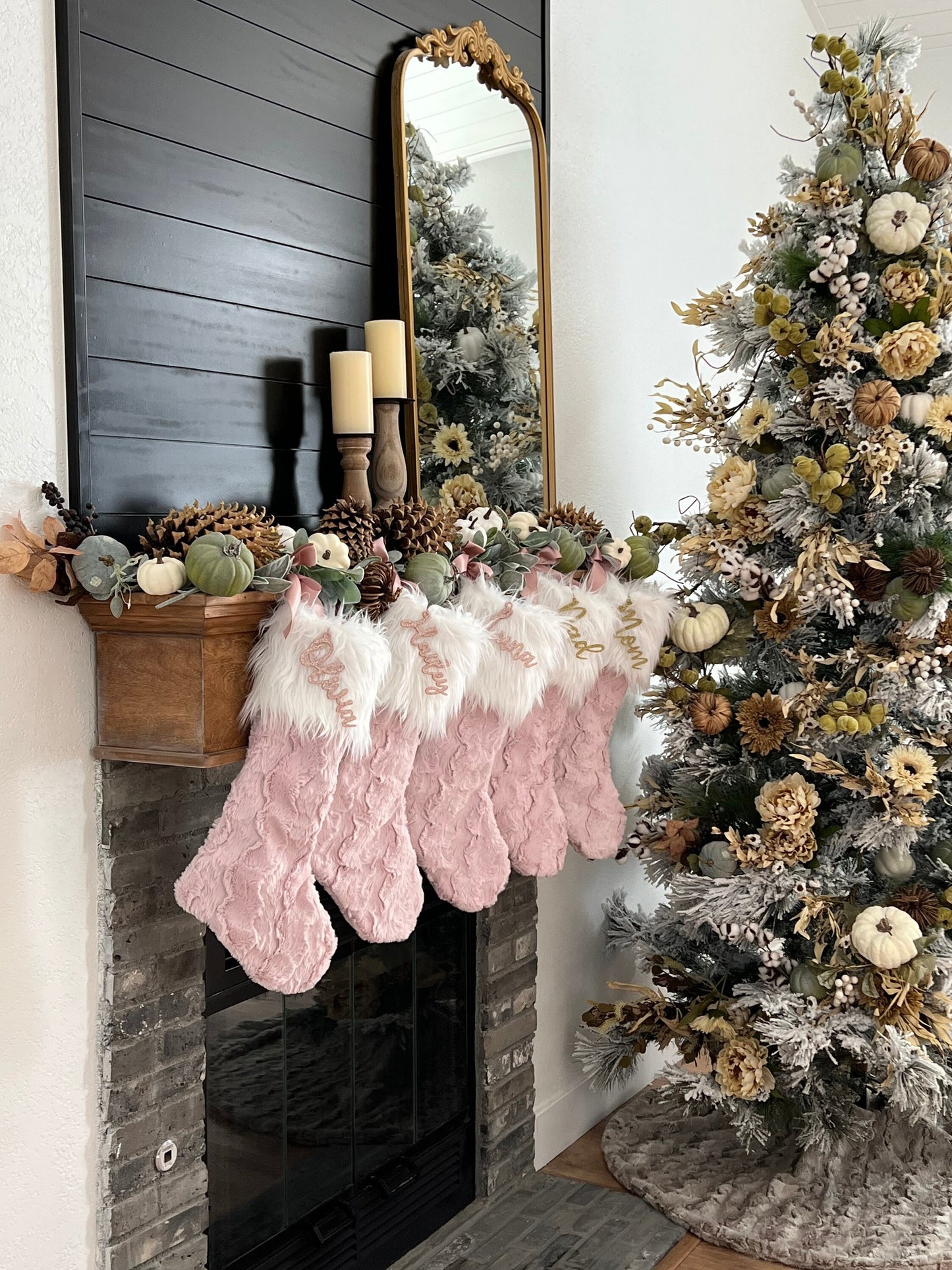 Ice Pink Rosewater Christmas Stocking - Personalized