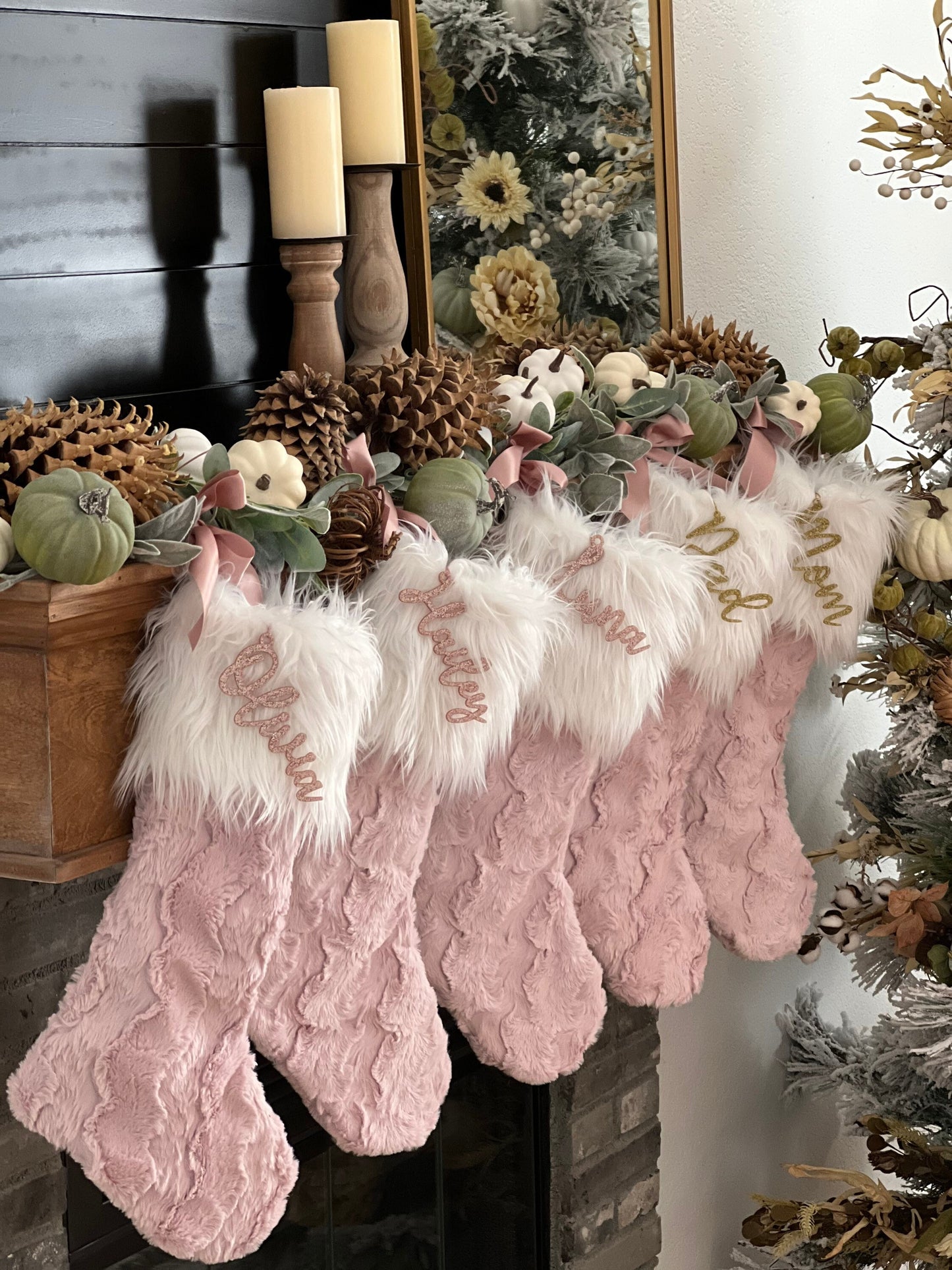 Ice Pink Rosewater Christmas Stocking - Personalized