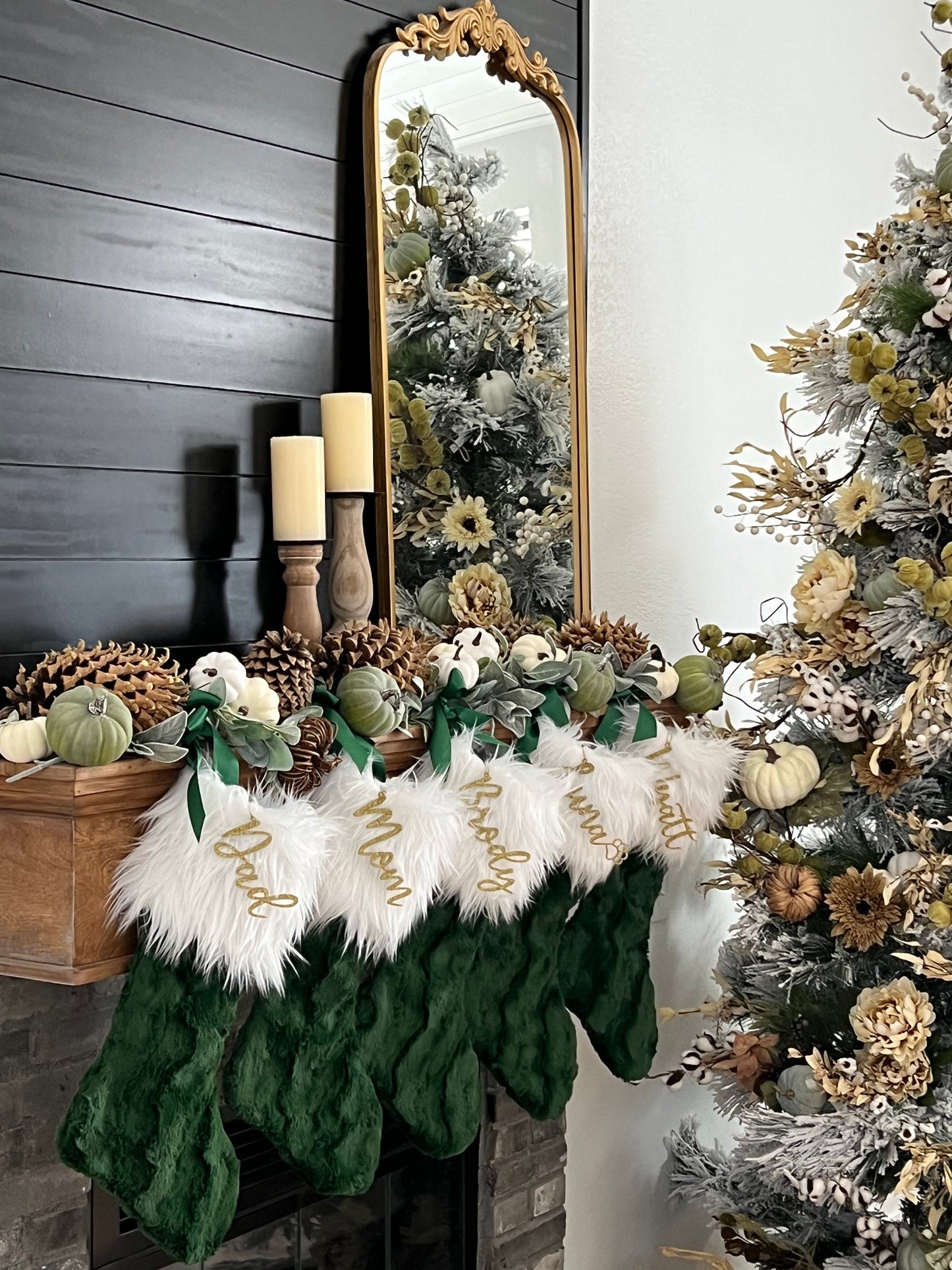 Green Christmas Stocking - Personalized