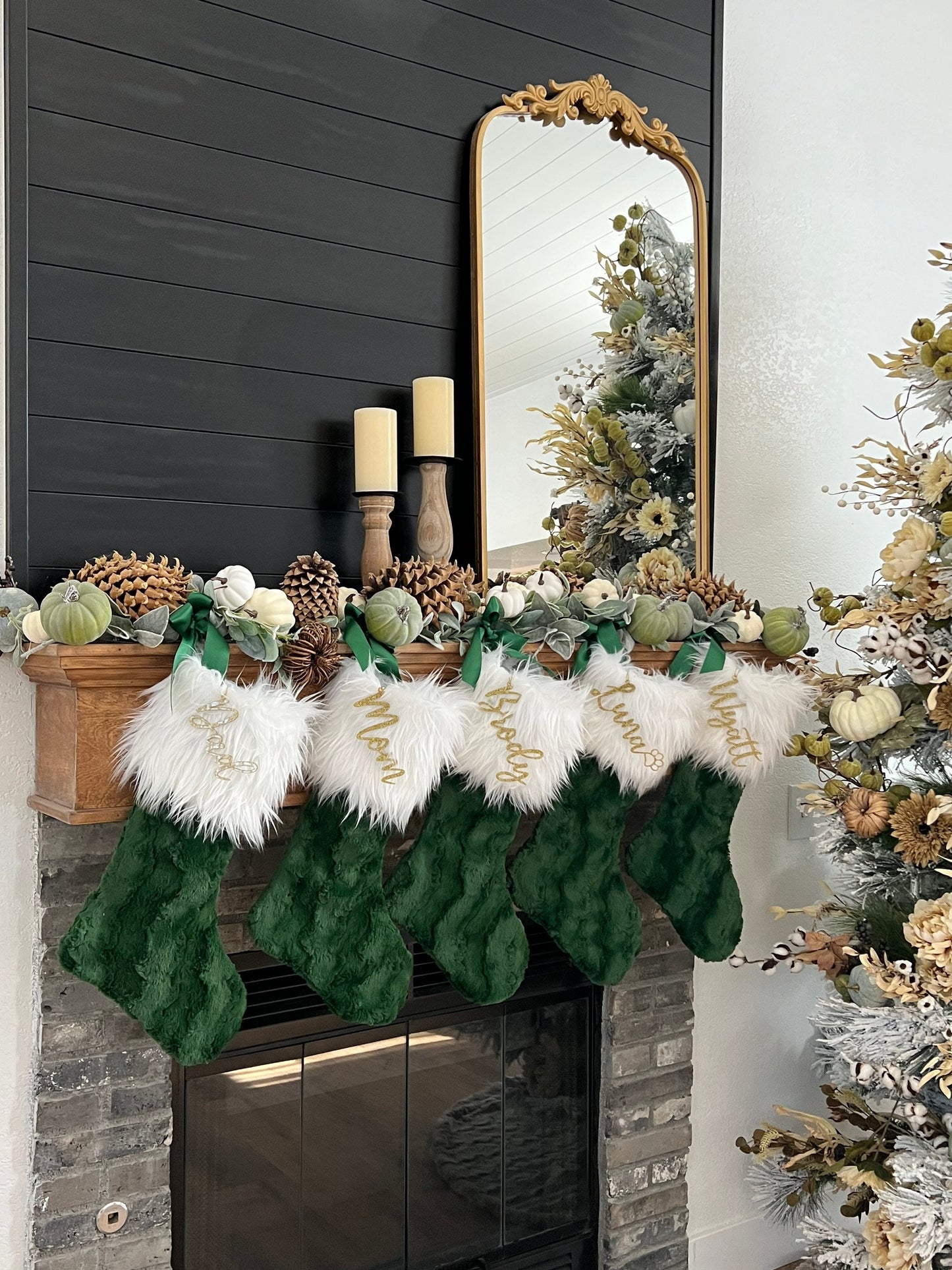 Green Christmas Stocking - Personalized