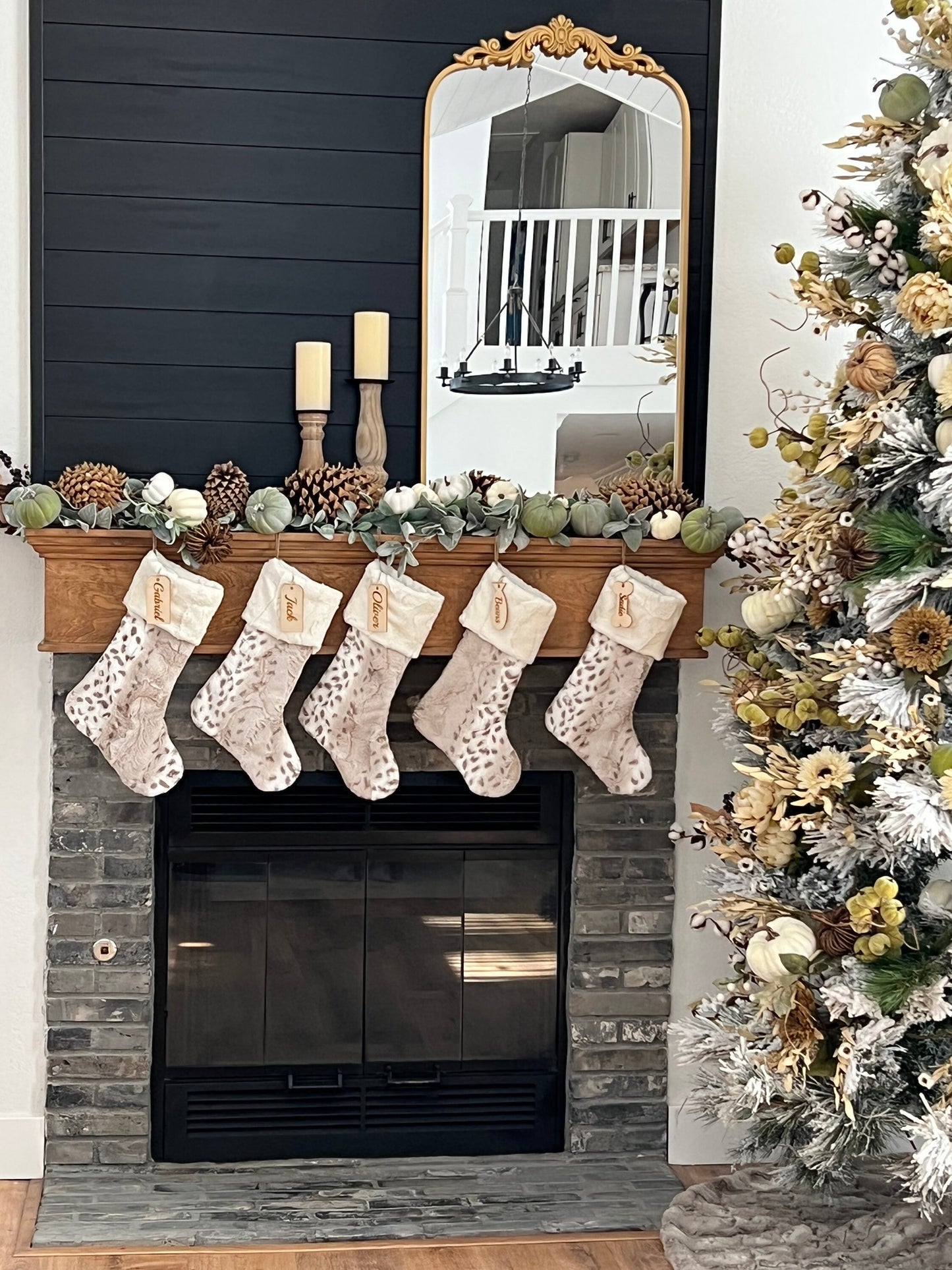 Arctic Lynx Christmas Stocking - Personalized