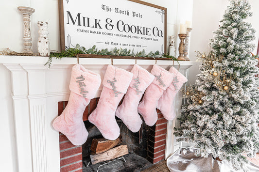 Baby Pink Seal Christmas Stocking - Personalized