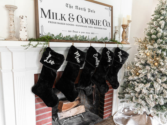Black Seal Christmas Stocking - Personalized