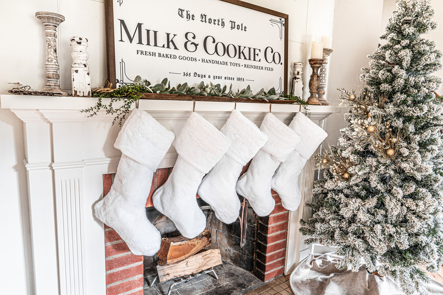White Seal Christmas Stocking - Personalized